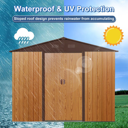 Outdoor Metal Storage Shed And Floor Base