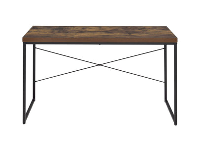 Bob Weathered Oak Writing Desk by HouseOfZazla with black metal X-brace frame on Tampa Home & Garden Store