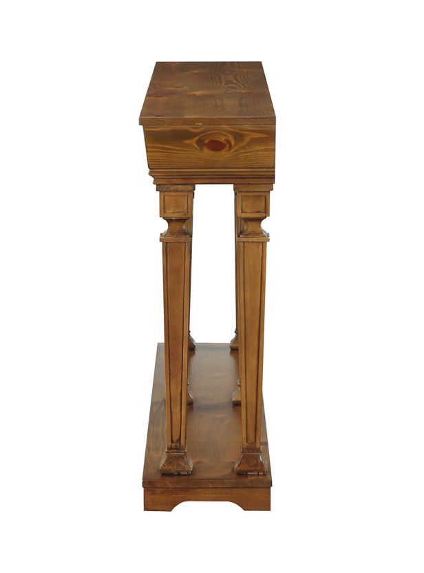 Garrison Wooden Console Table solid wood with warm brown finish by HouseOfZazla on Tampa Home & Garden Store