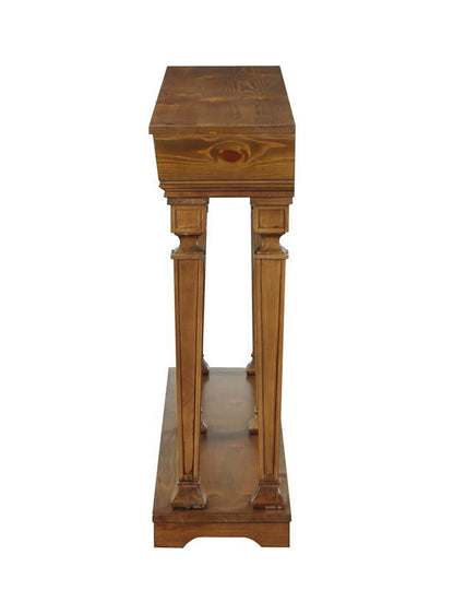 Garrison Wooden Console Table solid wood with warm brown finish by HouseOfZazla on Tampa Home & Garden Store