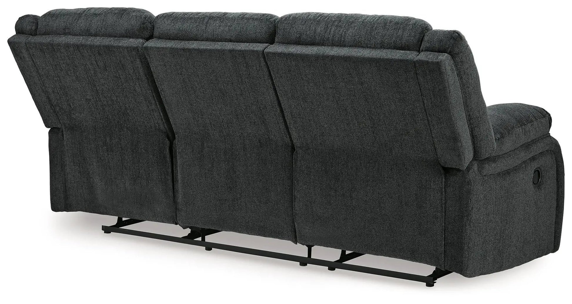 Draycoll Reclining Sofa in dark gray fabric 3-seat with right-side power recline by Unique Piece on Tampa Home & Garden Store