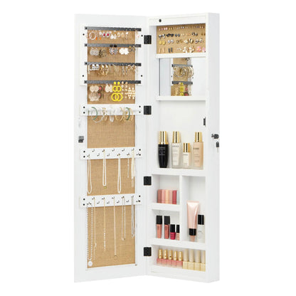 Wall Mounted Jewelry Armoire With Led Light