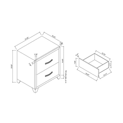 Black modern nightstand with storage drawers accent nightstand by HouseOfZazla blueprint on Tampa Home & Garden Store
