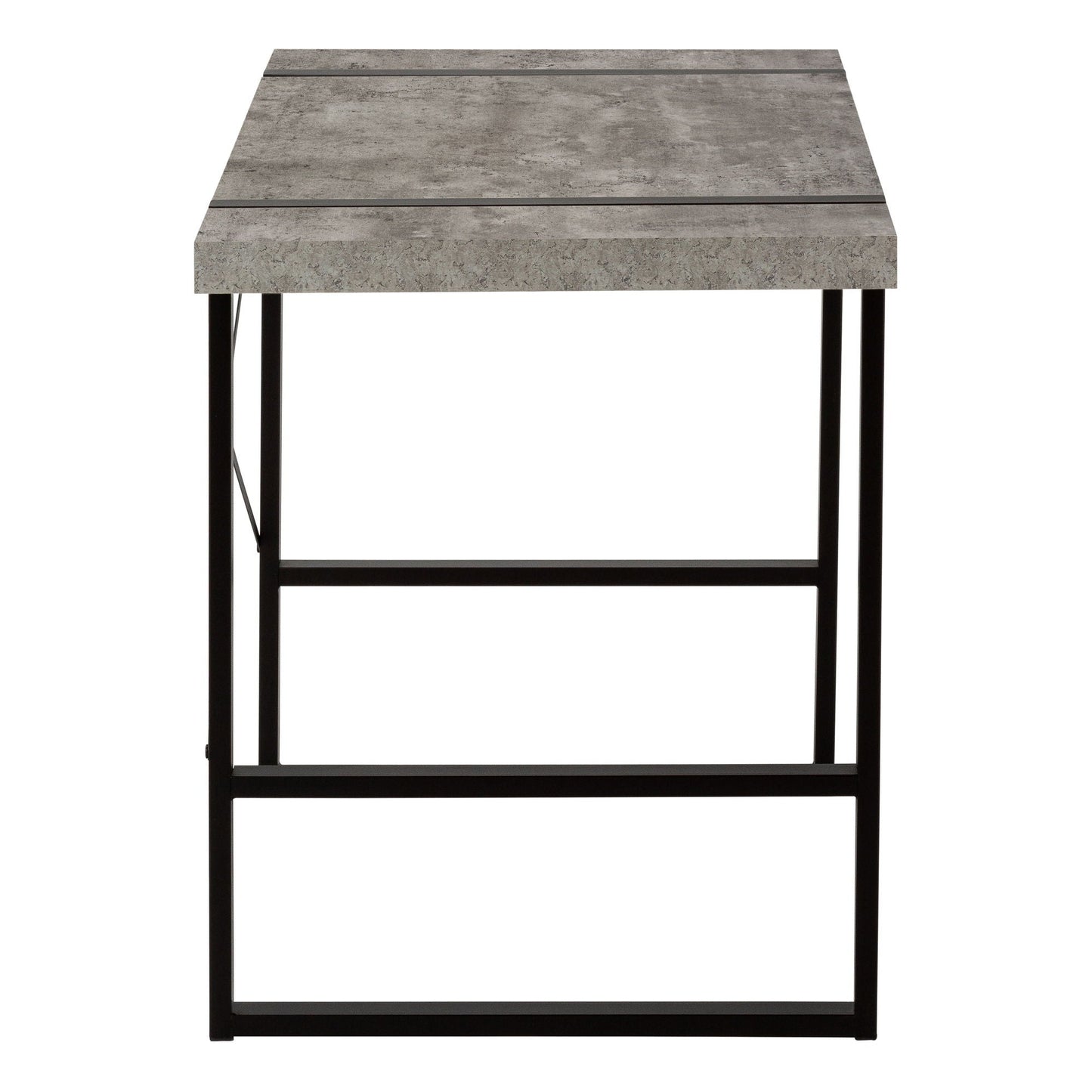Industrial design computer desk concrete top with black metal legs on Tampa Home & Garden Store