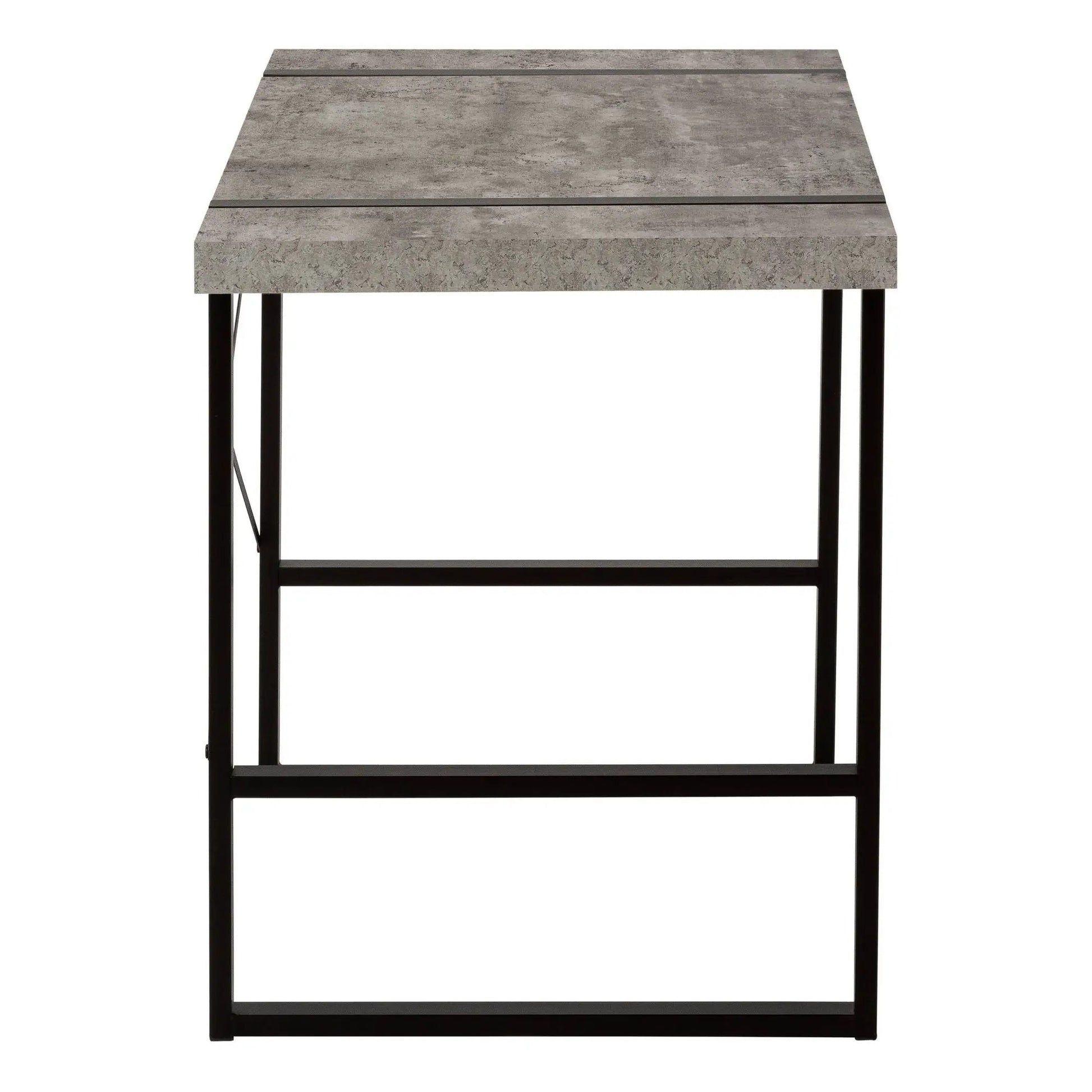 Industrial design computer desk concrete top with black metal legs on Tampa Home & Garden Store