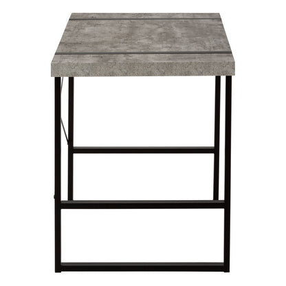 Industrial design computer desk concrete top with black metal legs on Tampa Home & Garden Store