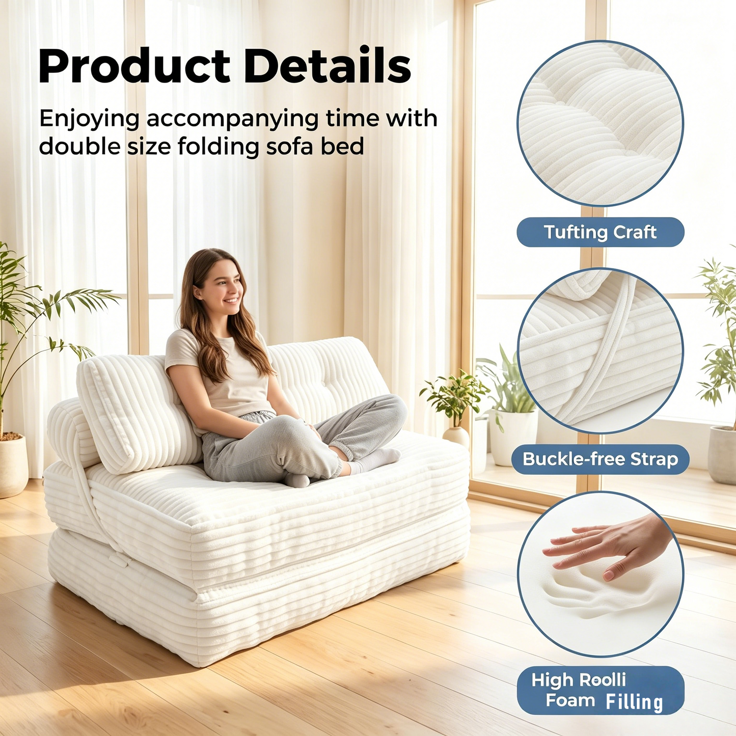 Folding Sofa Bed or Chair for a Cozy Living Room