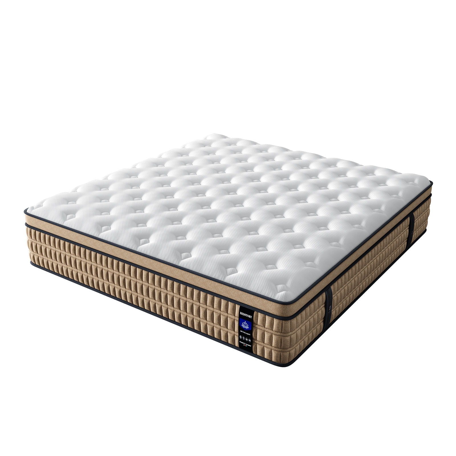 King size HouseOfZazla 14in hybrid mattress with gel memory foam and pocket springs on Tampa Home & Garden Store