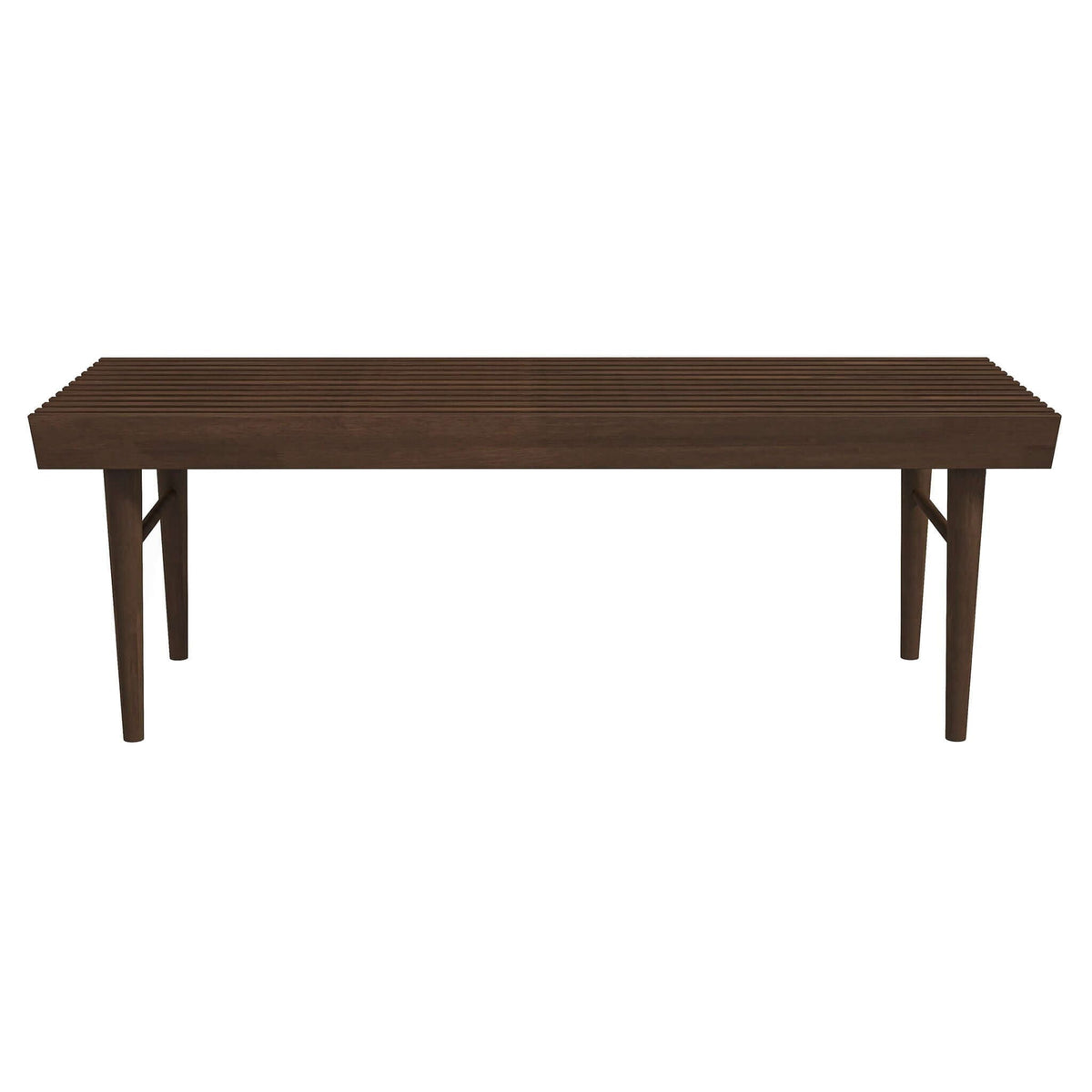 Dark brown wood accent bench Mia by HouseOfZazla with solid wood frame on Tampa Home & Garden Store