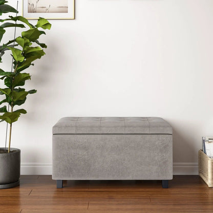 Cosmopolitan Upholstered Storage Ottoman Bench