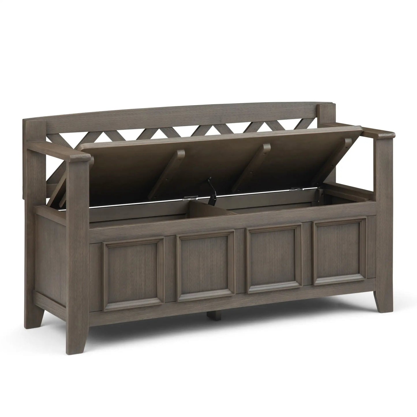Amherst Handcrafted Entryway Storage Bench by Unique Piece Furniture, wood lid storage on Tampa Home & Garden Store