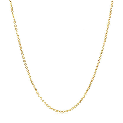 14k yellow gold round cable link chain necklace 1.3mm on Tampa Home & Garden Store