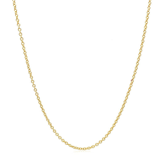 14k yellow gold round cable link chain necklace 1.3mm on Tampa Home & Garden Store