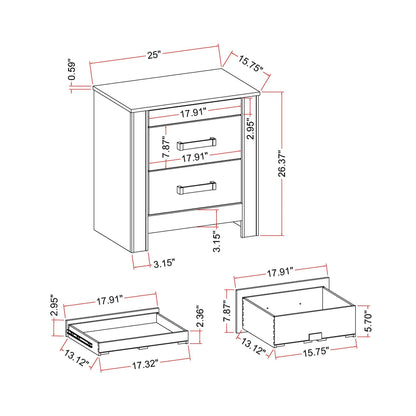 Lorenzo nightstand with hidden compartment in silver, Unique Piece Furniture accent piece on Tampa Home & Garden Store
