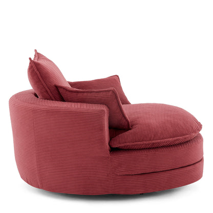 Swivel barrel chair with pink corduroy cushions and pillows, HouseOfZazla on Tampa Home & Garden Store