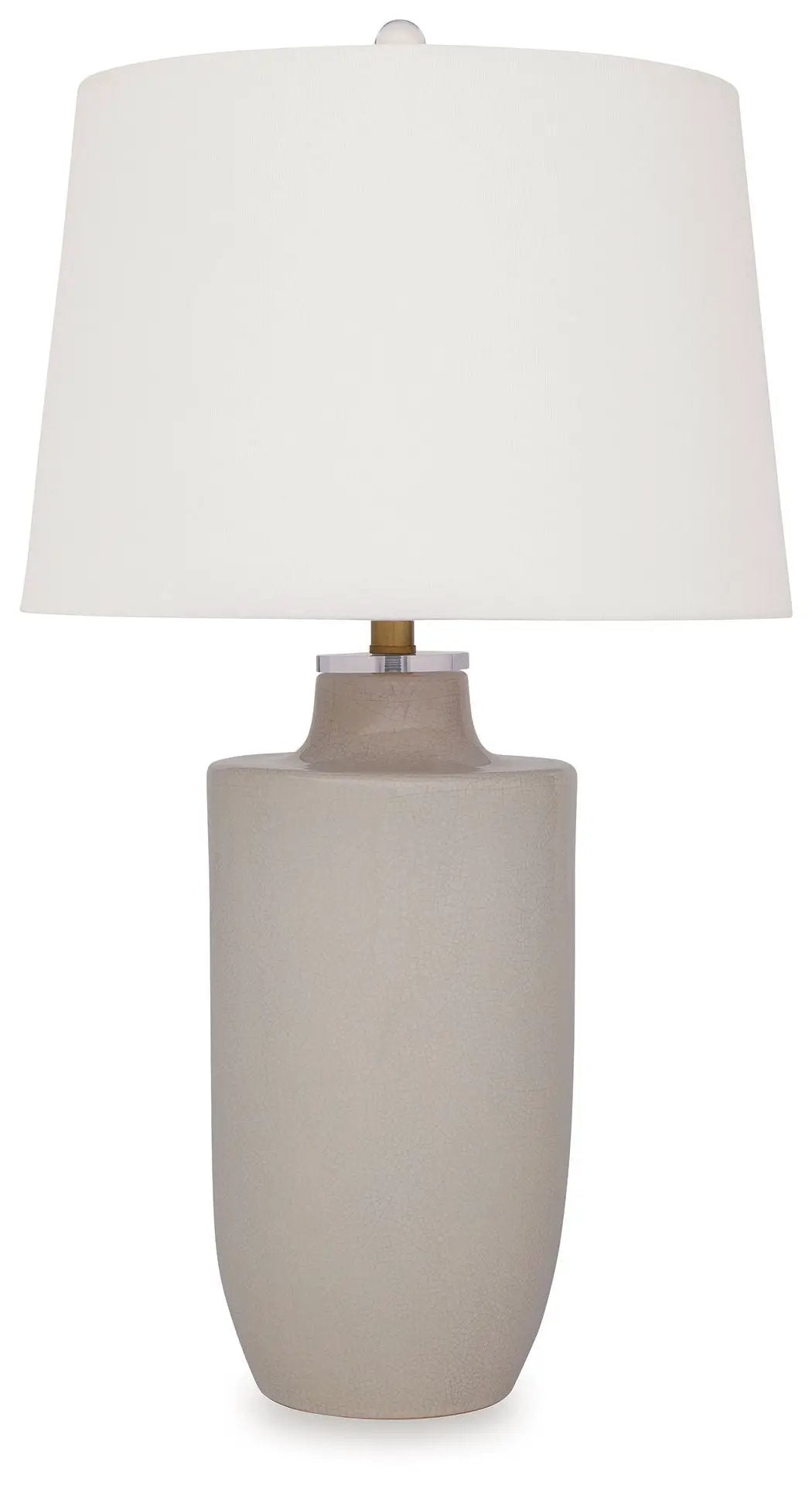 Cylener Ceramic Table Lamp Off White Finish