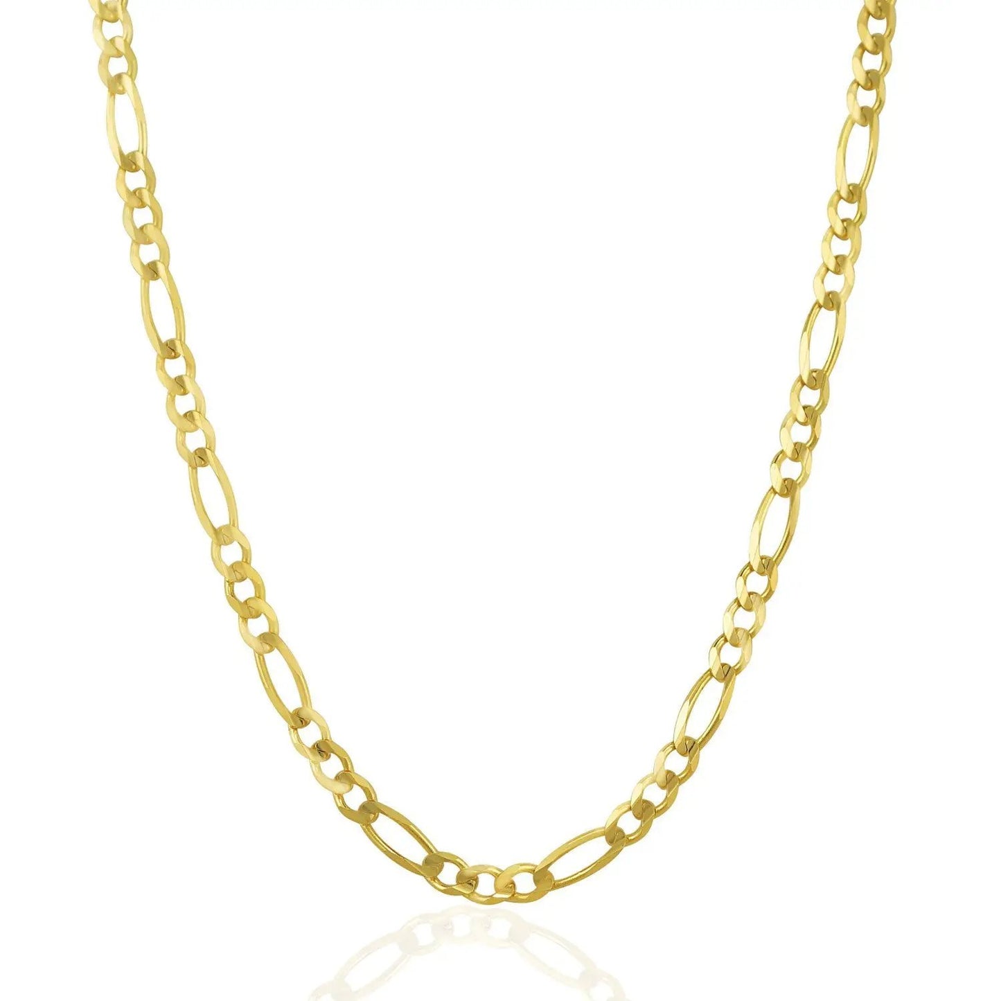 4.5mm 14k yellow gold solid Figaro chain necklace on Tampa Home & Garden Store