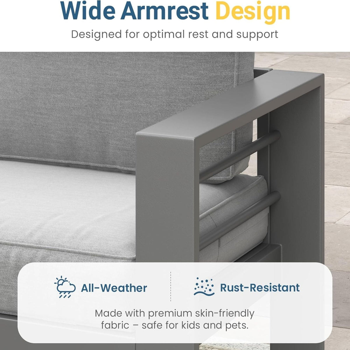 All Weather Patio Chairs and Thick Foam Cushions