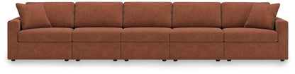 Modmax Sectional Spice stationary sofa in burnt orange fabric by Unique Piece Furniture on Tampa Home & Garden Store