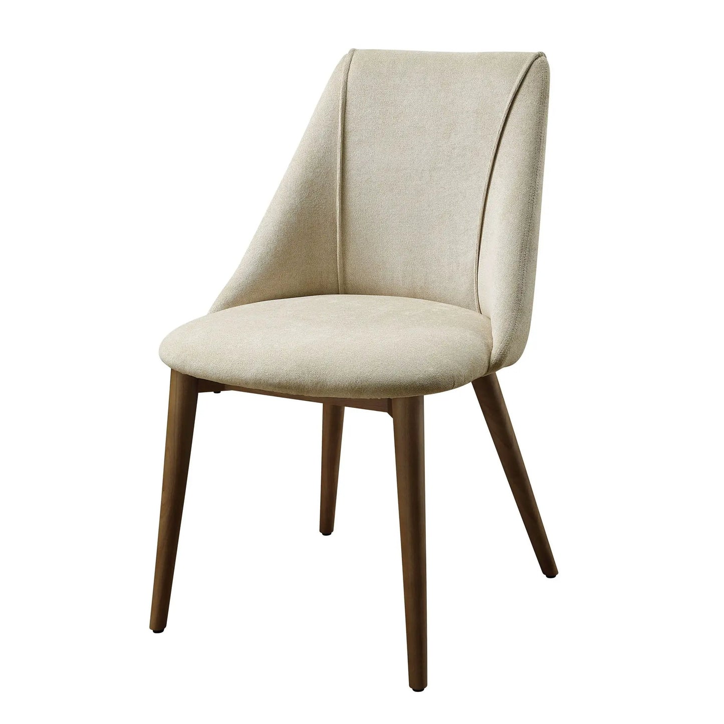 Willene Polished Microfiber Side Chair Beige set of 2 with wood legs by Unique Piece on Tampa Home & Garden Store
