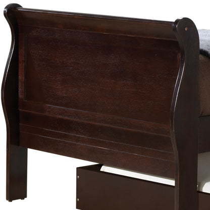 Elegant Trundle Bed With Timeless Charm in espresso wood with pull-out trundle by HouseOfZazla on Tampa Home & Garden Store