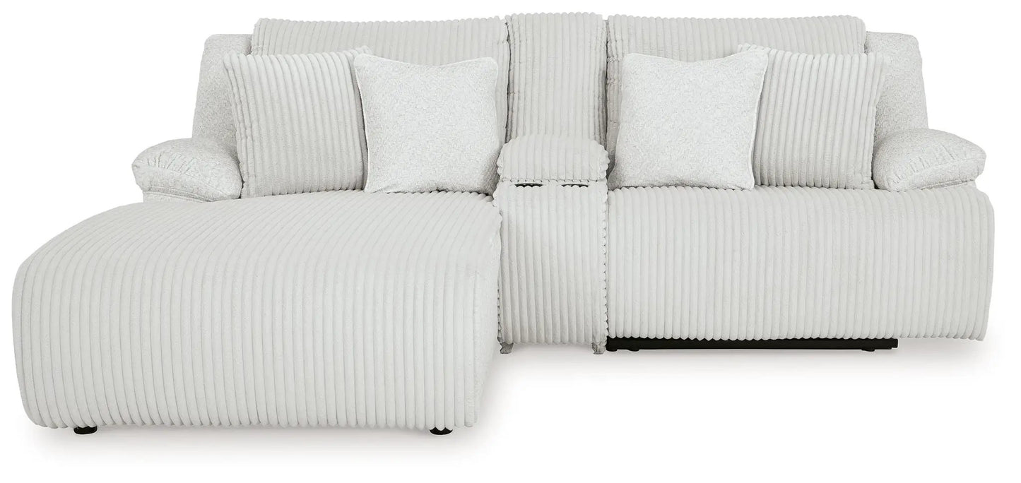 Top Tier Corduroy Reclining Sectional with Chaise