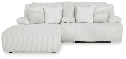 Top Tier Corduroy Reclining Sectional with Chaise