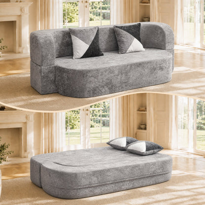 Convertible Eggshell Sofa Bed for Small Spaces