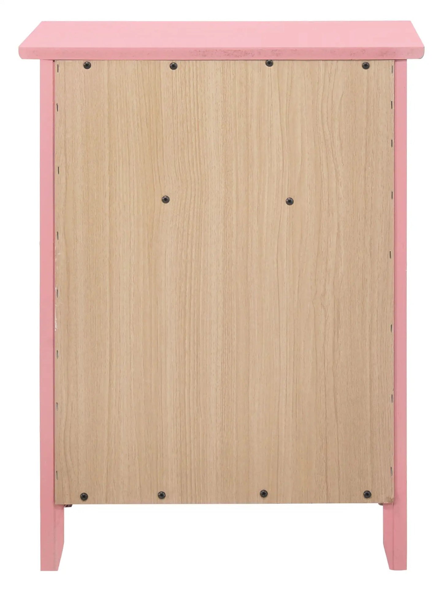 1 Drawer / 1 Door Nightstand, pink frame, natural wood veneer, Unique Piece Furniture on Tampa Home & Garden Store
