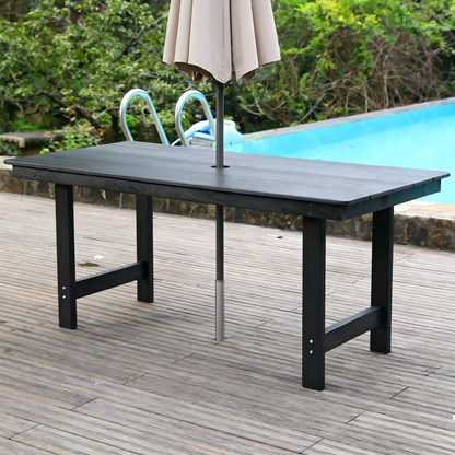HDPE Patio Dining Set and Four Outdoor Chairs