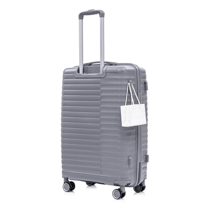 4-piece HouseOfZazla light gray PP spinner luggage set with cosmetic case on Tampa Home & Garden Store