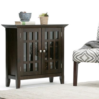 Bedford Storage Media Cabinet with Glass Doors