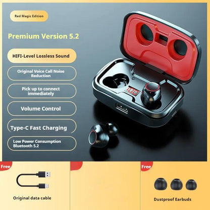 Simple Home Earbuds wireless Bluetooth headset by FLIPSTYLEZLLC with red-accent case on Tampa Home & Garden Store