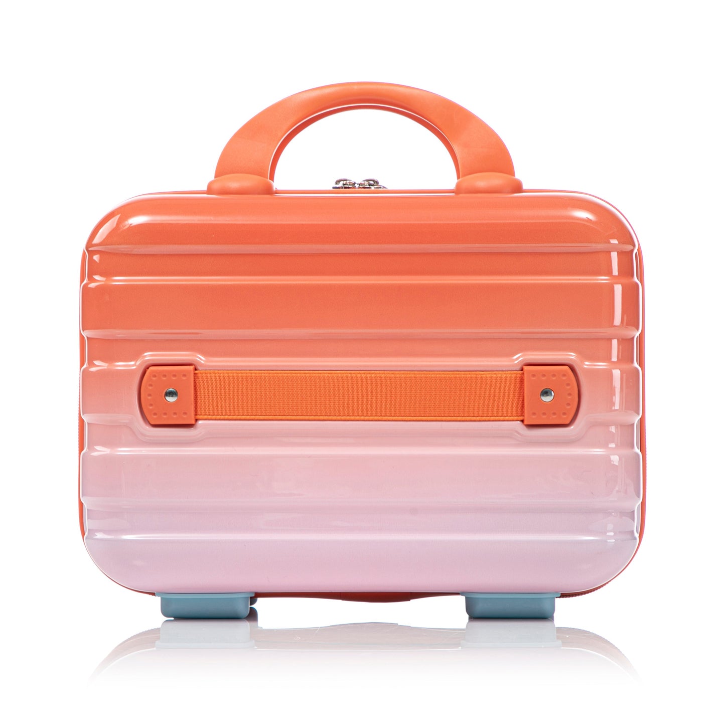 2 Pc PC Spinner Wheel Luggage Set with orange-pink gradient and lock on Tampa Home & Garden Store