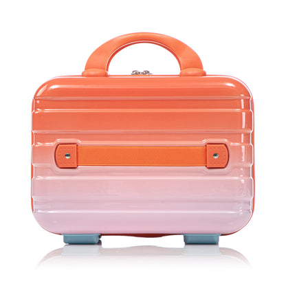 2 Pc PC Spinner Wheel Luggage Set with orange-pink gradient and lock on Tampa Home & Garden Store