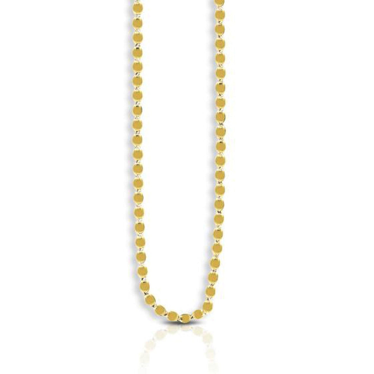 14k yellow gold oval mirror chain necklace, 2.20 mm width on Tampa Home & Garden Store