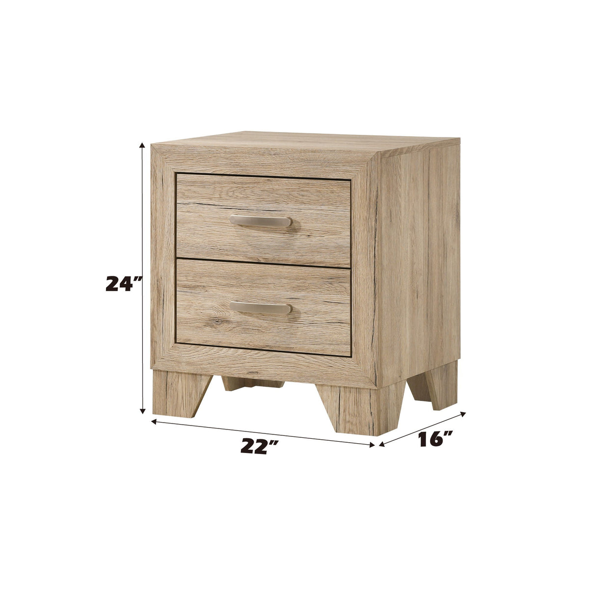 Elegant Wood Nightstand with Durable Drawers in Light Brown finish, HouseOfZazla on Tampa Home & Garden Store