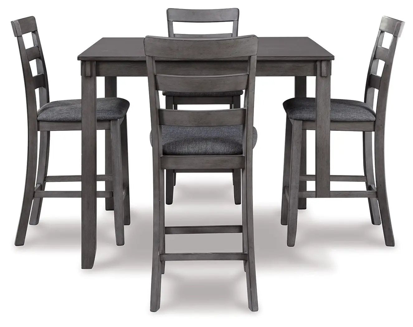 Bridson Square Counter Table Set 5 Piece Gray