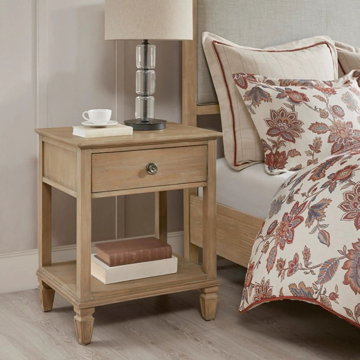Victoria Bedside Table With Drawer and Shelf