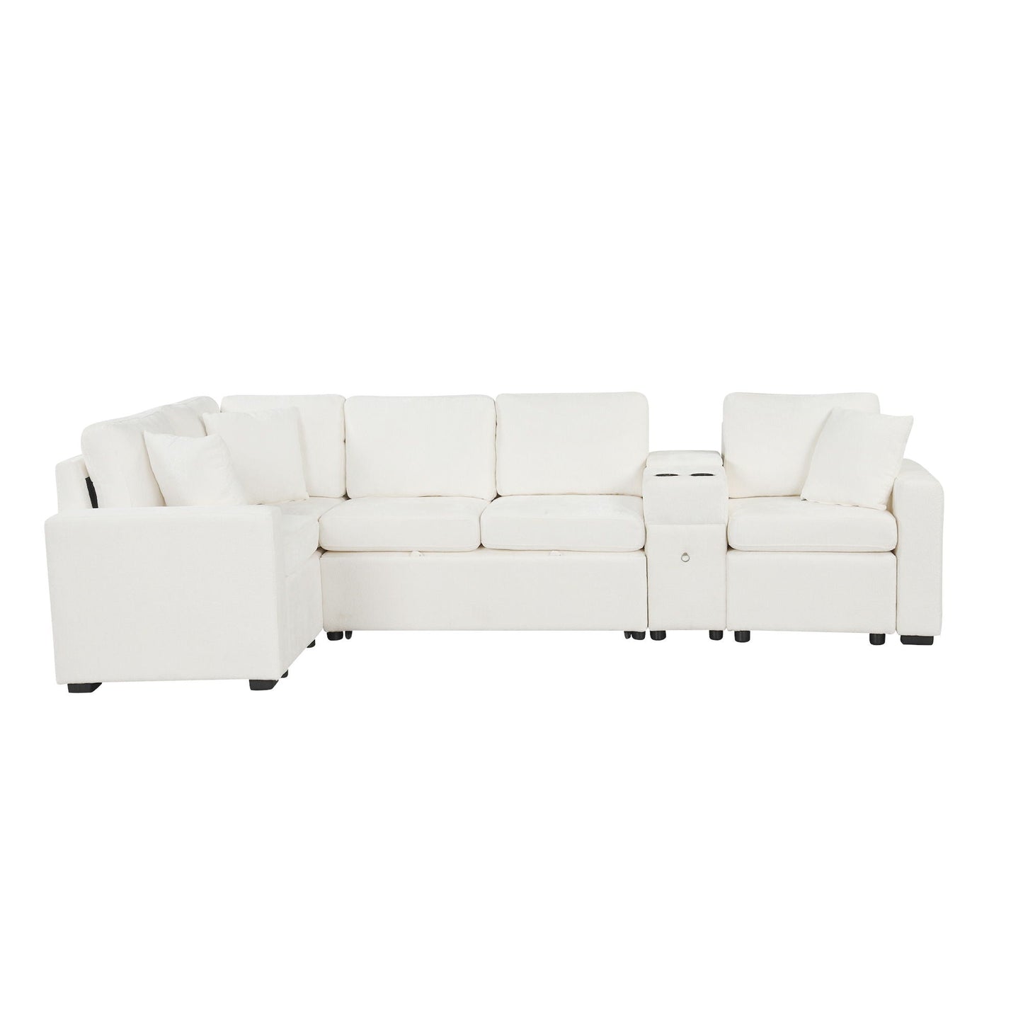 Modular L Shaped Sofa Bed with Pull Out Sleeper