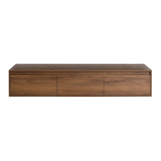 Modern vanity in wood finish with soft-close drawers, floating design by Unique Piece Furniture on Tampa Home & Garden Store