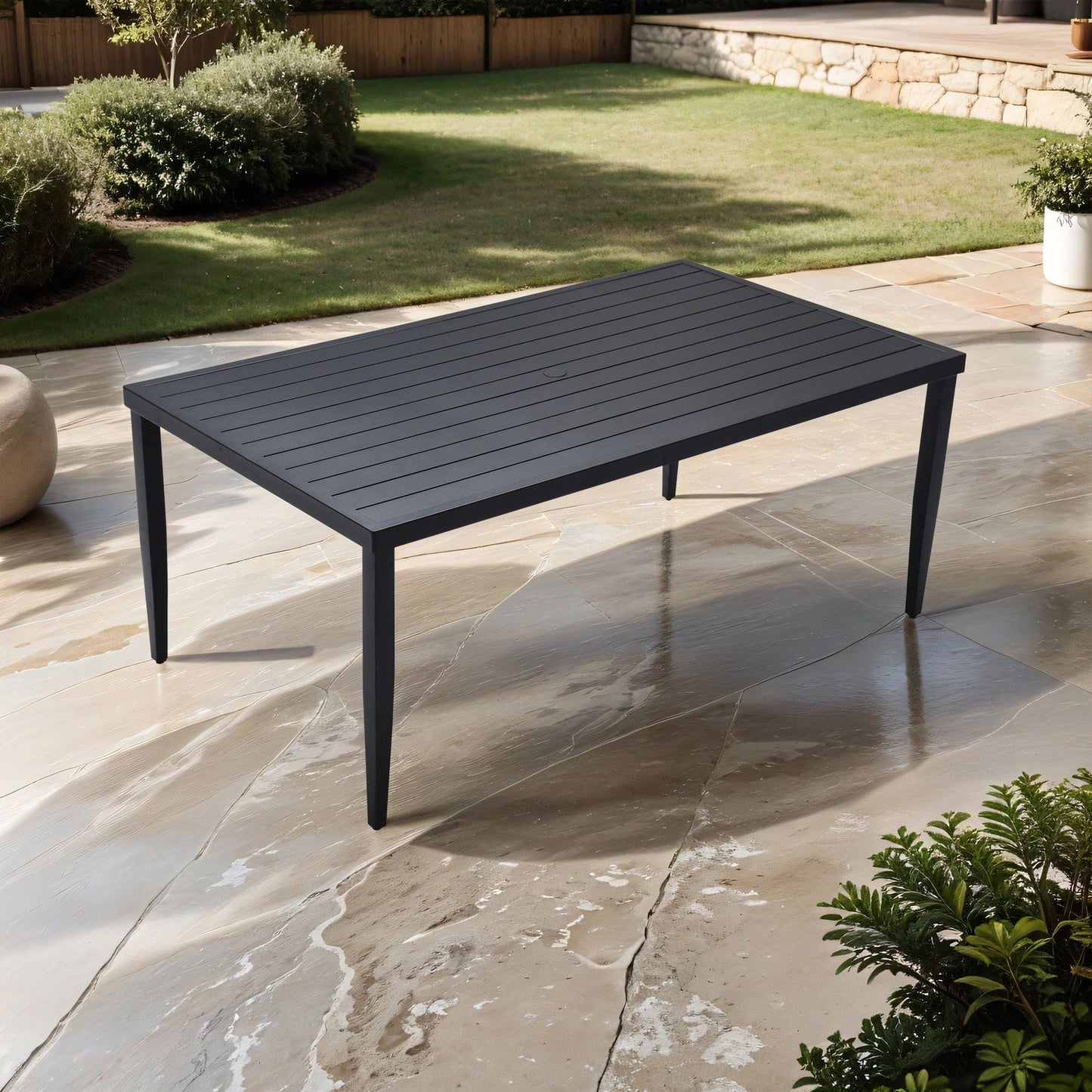 Aluminum Outdoor Patio Dining Table With Legs