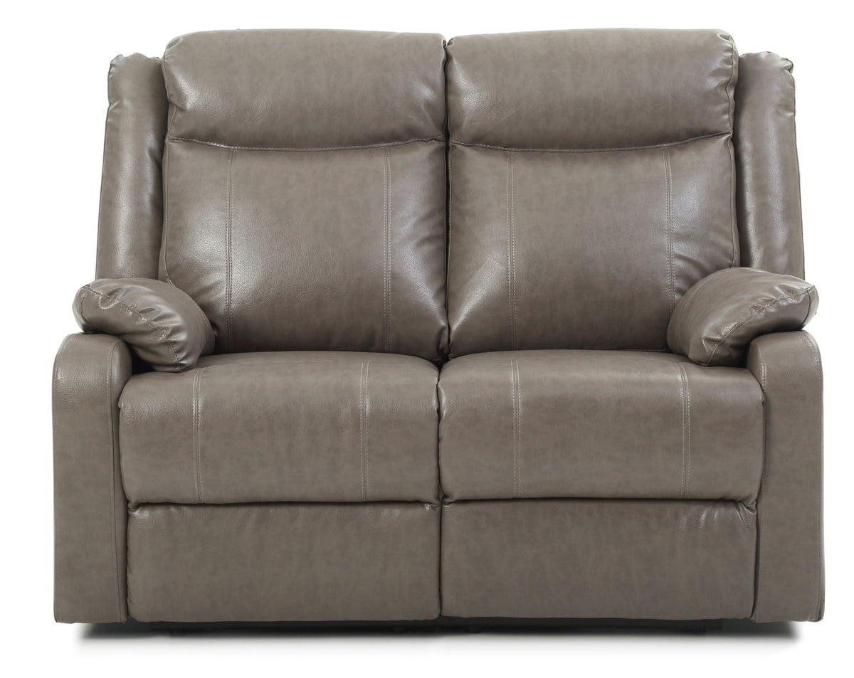 HouseOfZazla reclining loveseat gray PU upholstery on Tampa Home & Garden Store