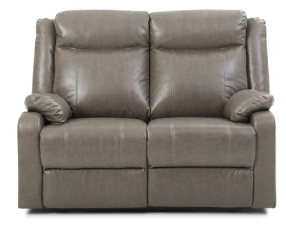HouseOfZazla reclining loveseat gray PU upholstery on Tampa Home & Garden Store