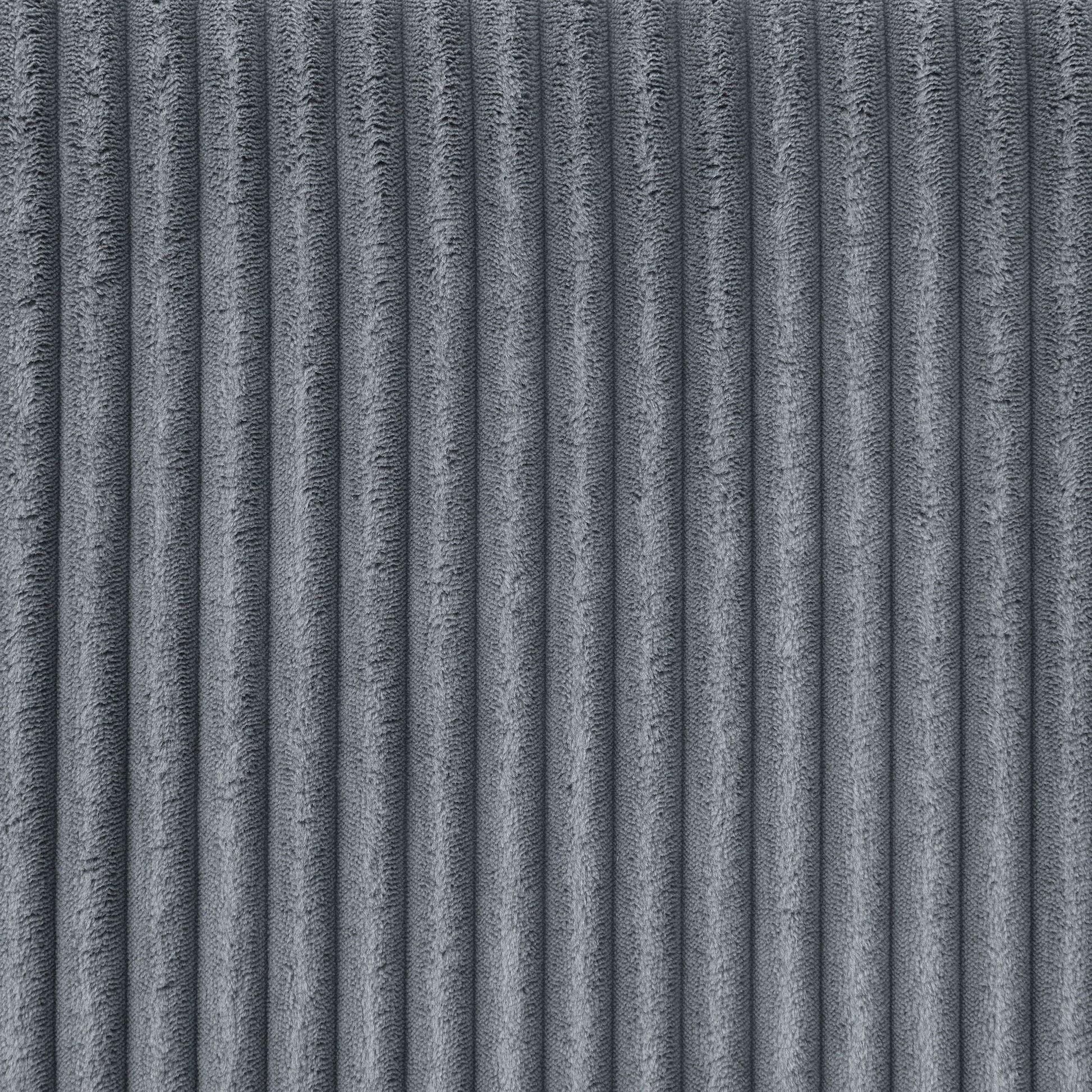 Cassidy Upholstered Sectional fabric swatch in gray textured ribbed weave on Tampa Home & Garden Store