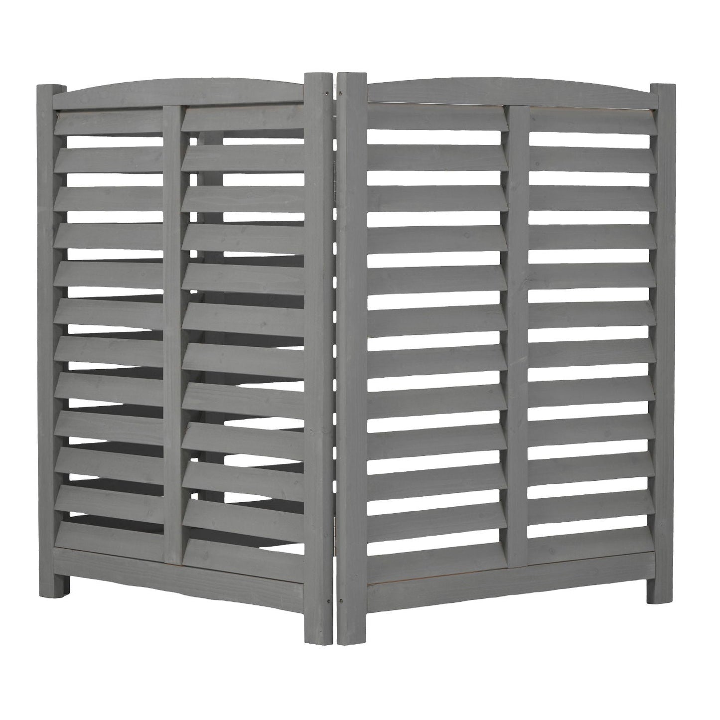 Solid Wood and Air Conditioner Privacy Fence