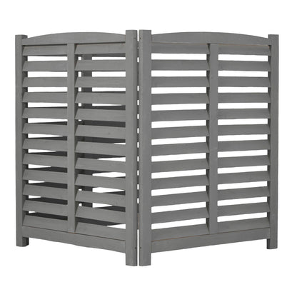 Solid Wood and Air Conditioner Privacy Fence