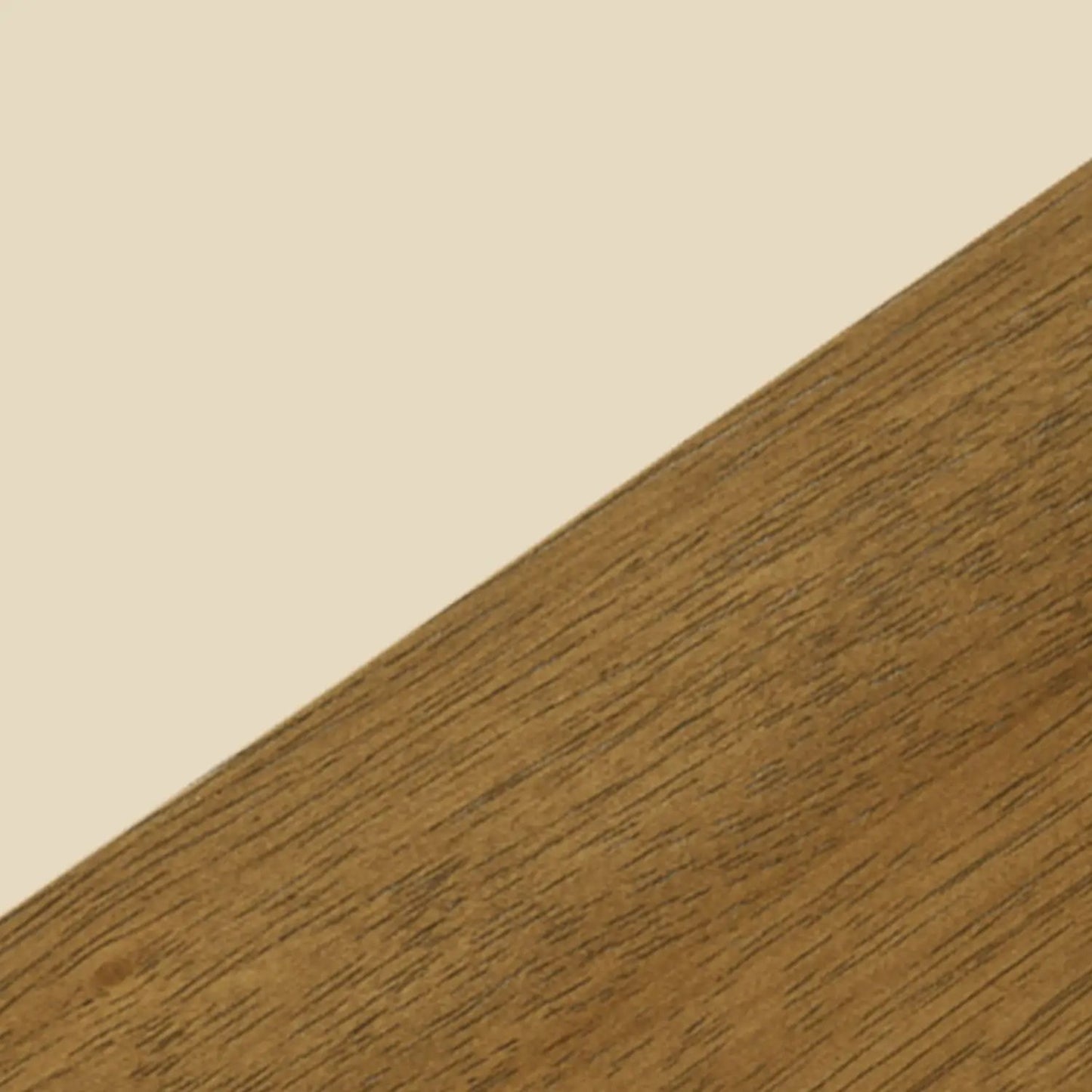 Dining chair wood finish close up showing warm brown oak grain on beige background on Tampa Home & Garden Store