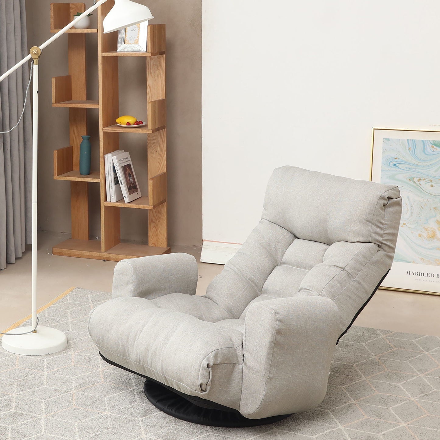 Modern Metal Frame and Swivel Lounge Chair