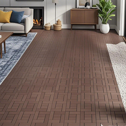Deck Tiles brown interlocking flooring by HouseOfZazla for indoor outdoor use on Tampa Home & Garden Store